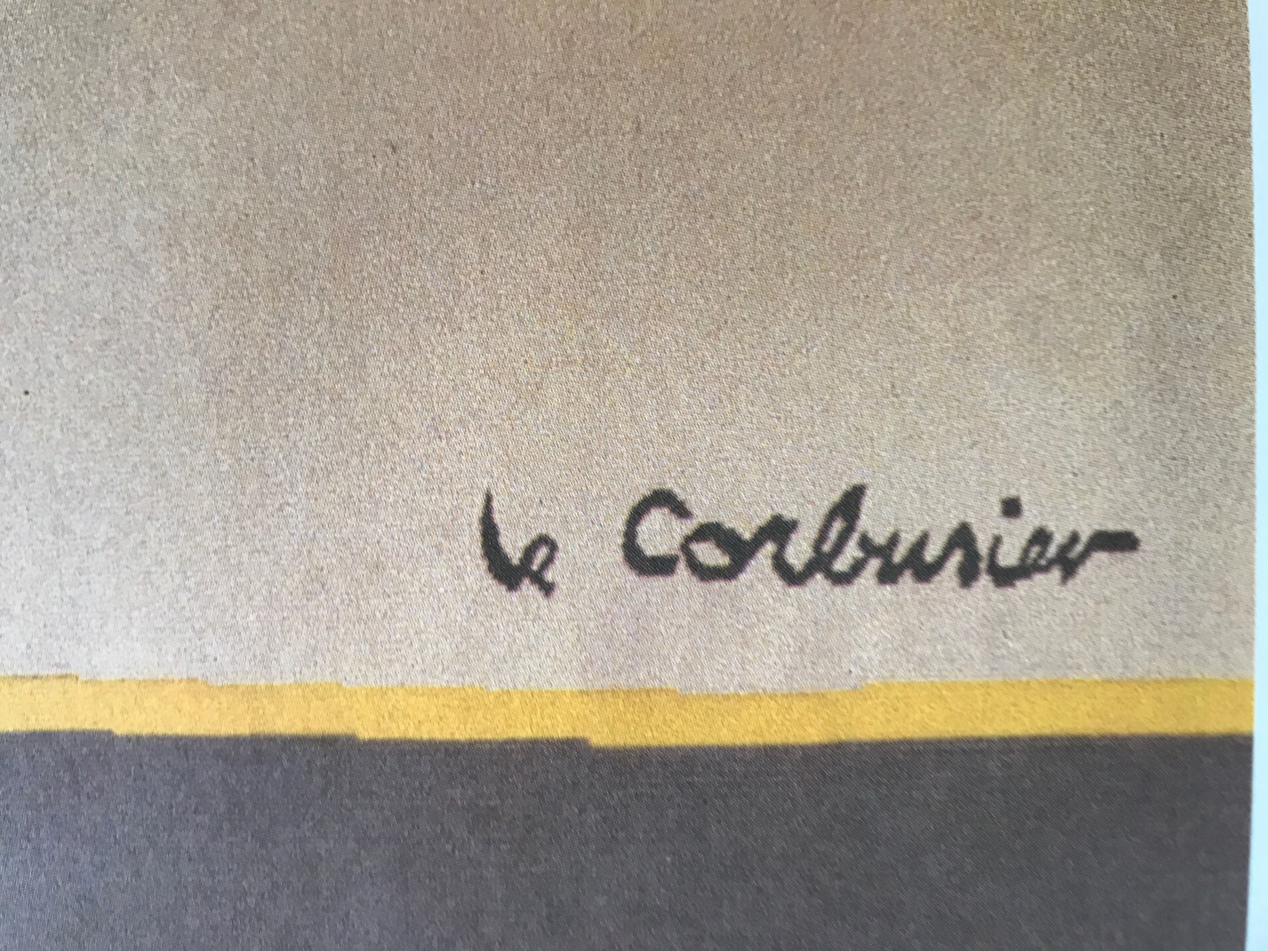 Le corbusier, presence (homme et taureau), 1987. original exhibition poster