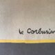 Le corbusier, presence (homme et taureau), 1987. original exhibition poster