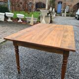 Oak farmhouse table with drawer