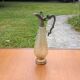 Old small carafe / liqueur jug in cut glass and silver metal.