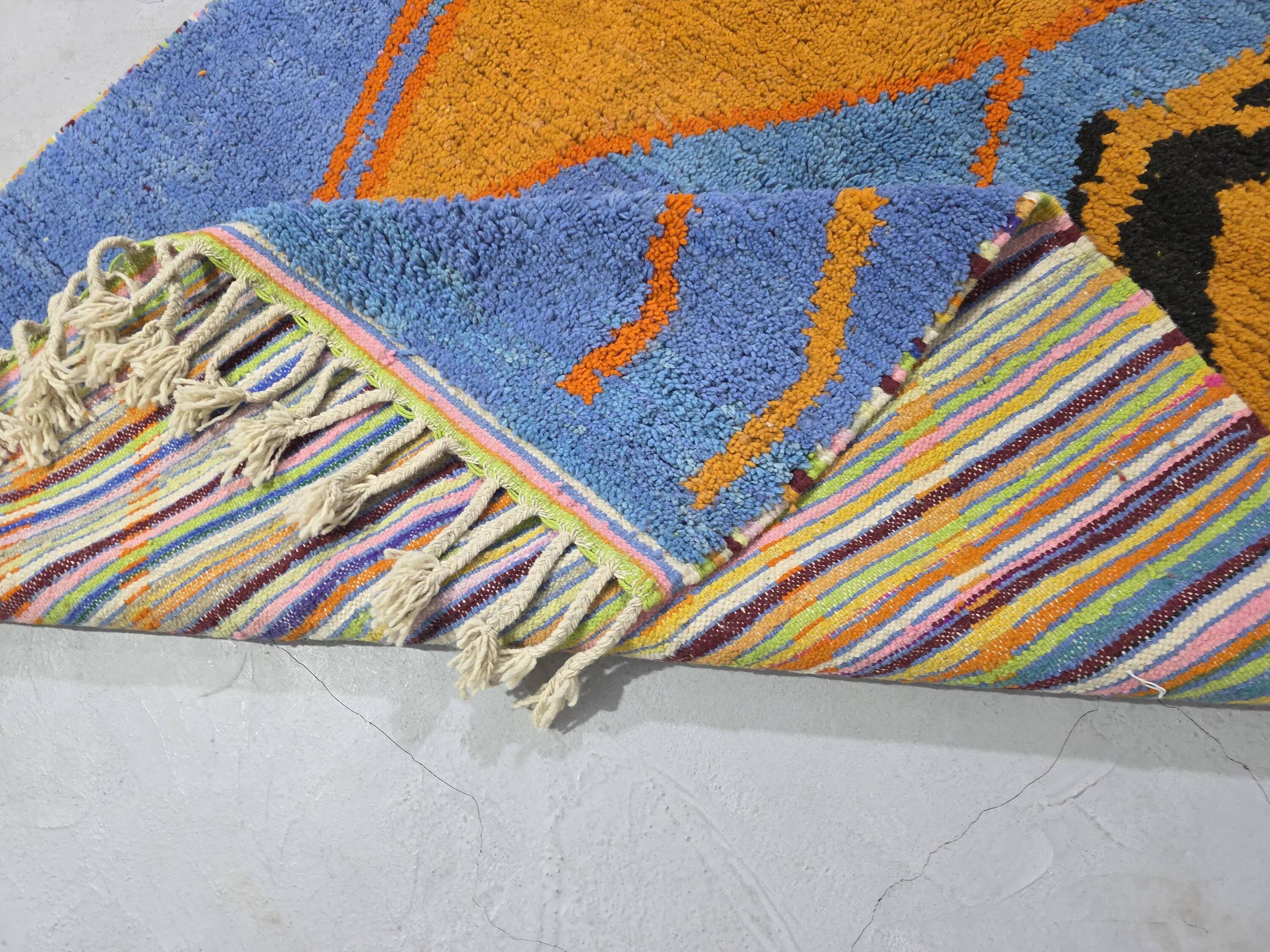 Handmade natural Berber rug 2.5x1.5 m