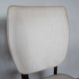 2 skai and wooden chairs