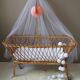 Vintage rattan cradle
