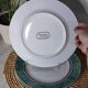 Flat plates fine porcelain green rim