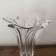 Vintage art deco crystal vase flared corolla flower shape