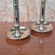 Pair of gilded brass candle holders