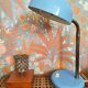Sky blue steel desk lamp from the 60s