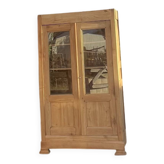 Armoire parisienne  vitrée ancienne : vaisselier bibliothèque