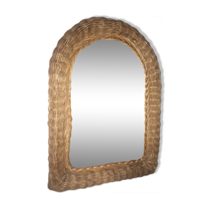 miroir en rotin 42x55cm