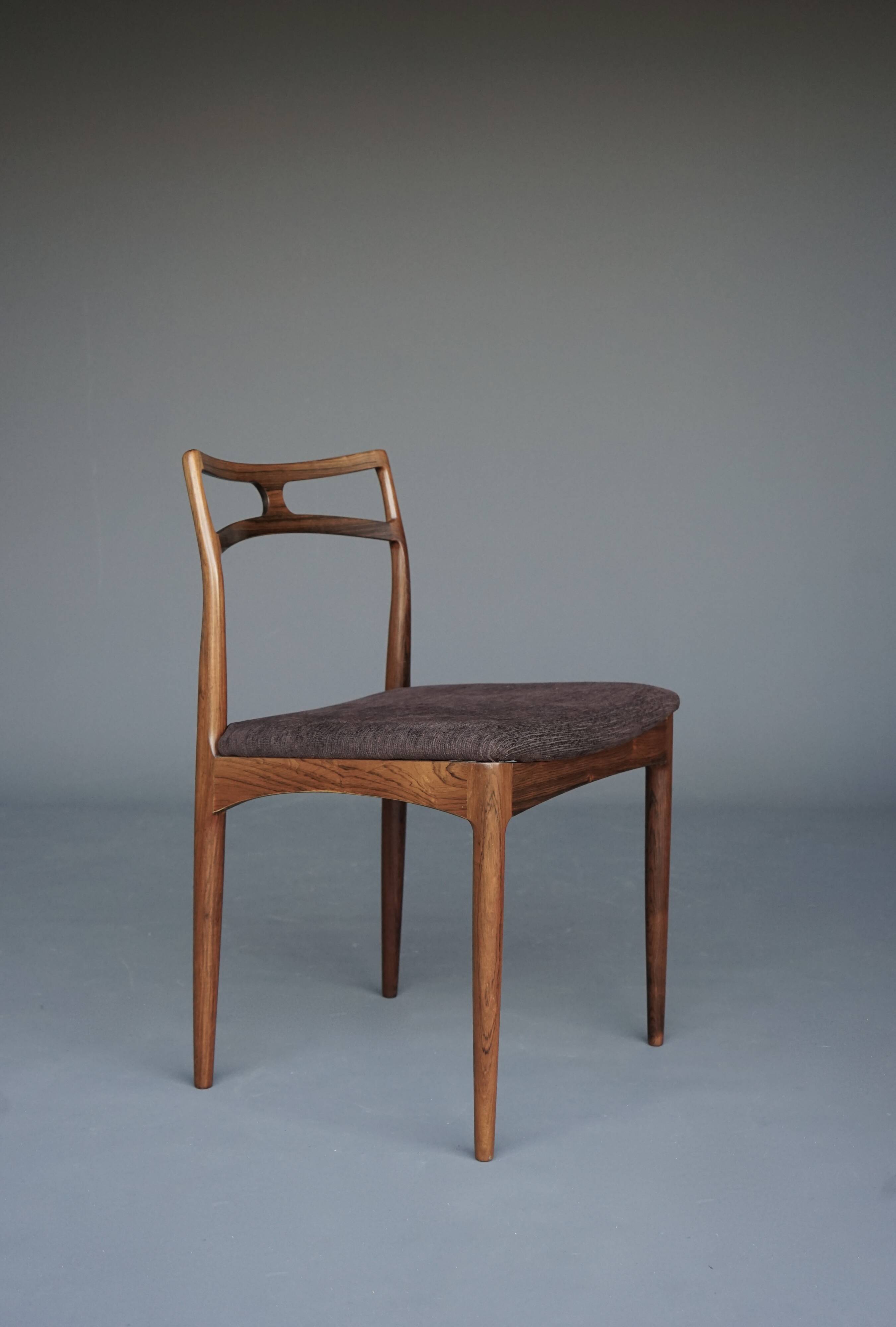 Dining chairs model 94 by Johannes Andersen for Christian Linneberg, Denmark. Set of 6.