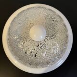 Metal and chiseled glass suspension ceiling light