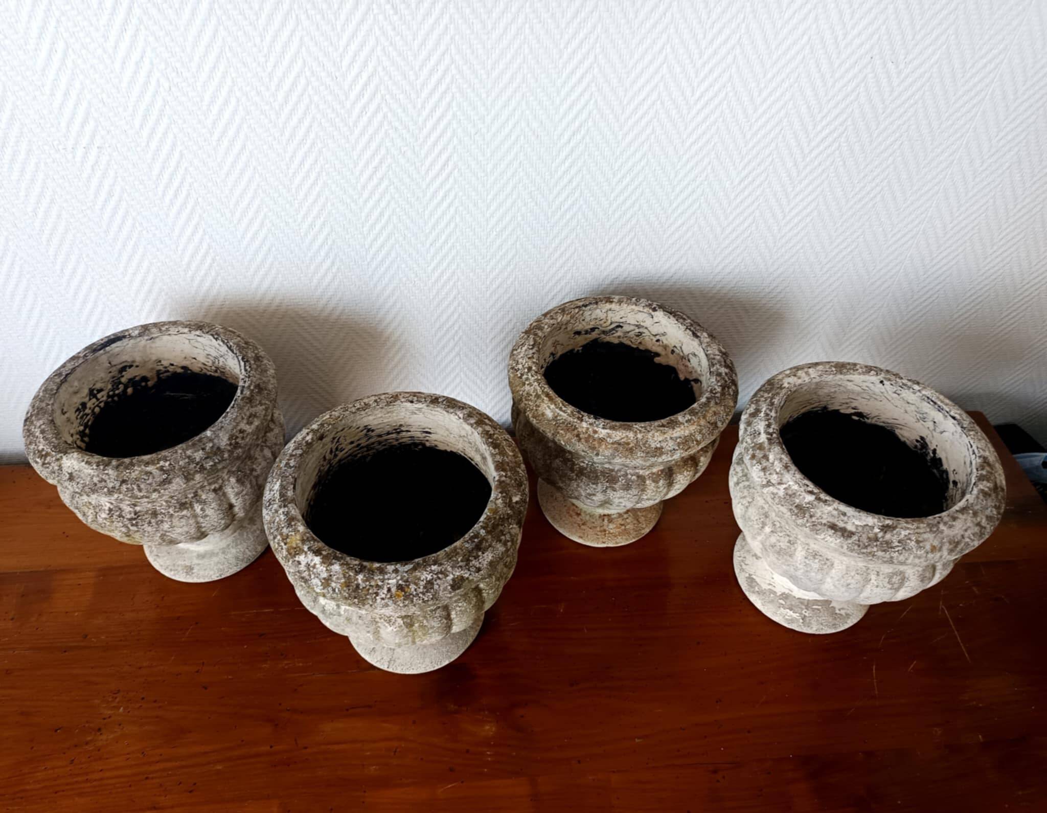 Antique Medici stone planters