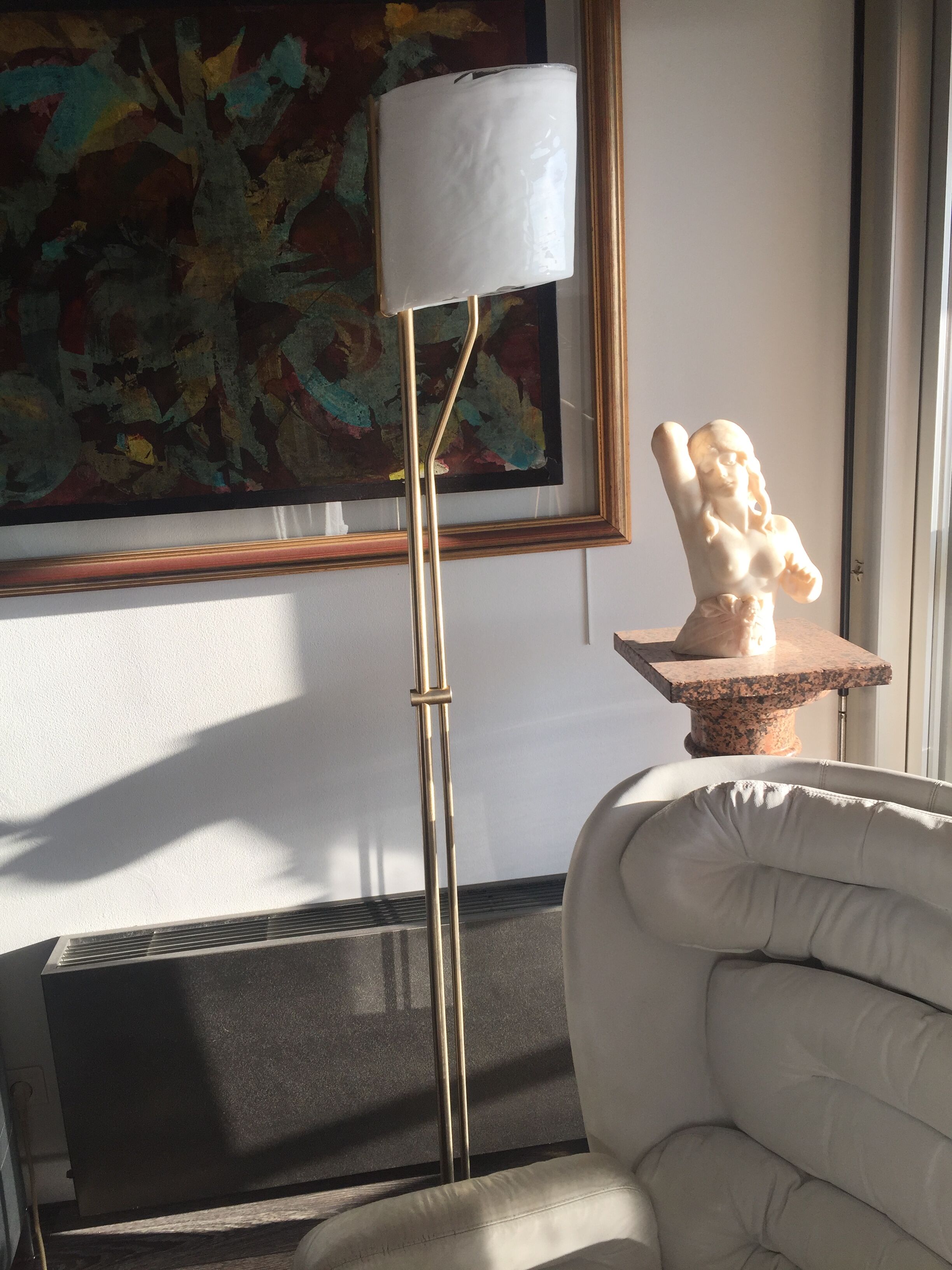 Wall glass floor lamp