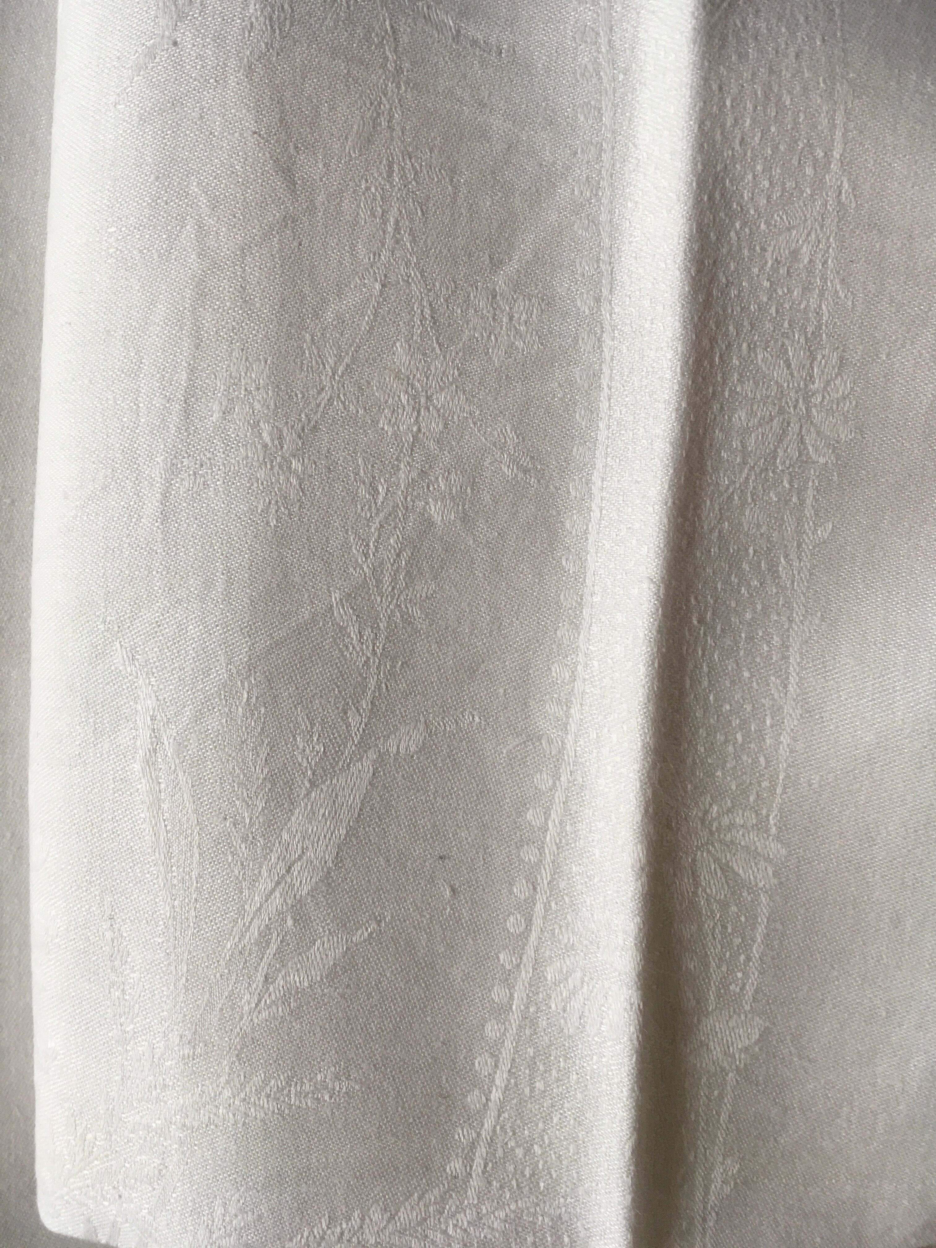 set 12 flax towels damask 1920 embroidered PC