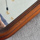 Vintage wooden framed mirror with bevelled glass.