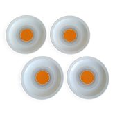 Set of 4 orange plates Bareuther 131