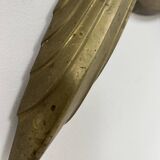 Vintage wall light in bronze and frosted glass, France, 1930.