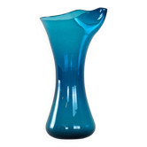 Pichet en verre bleu cobalt, Danemark années 1950