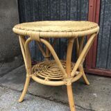 Vintage rattan coffee table