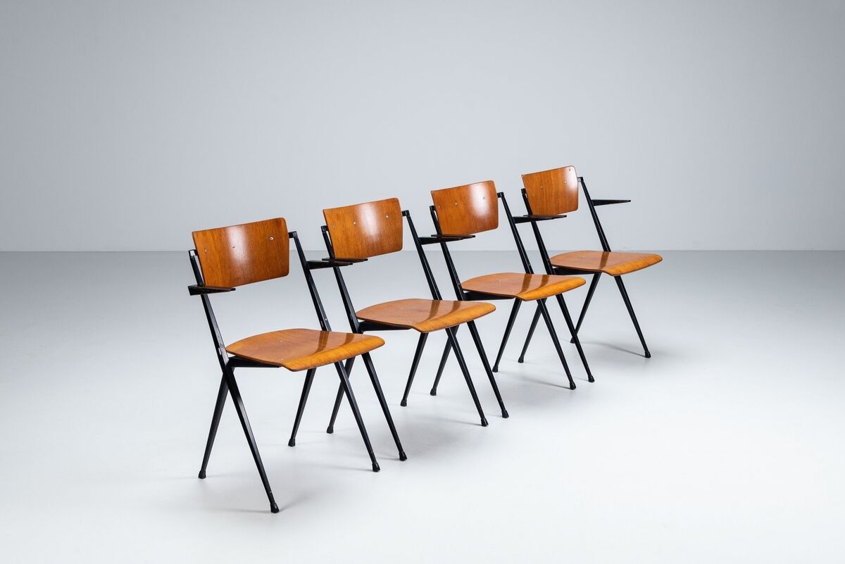 Wim Rietveld Pyramid dining chairs Ahrend de Cirkel The Netherlands 1960