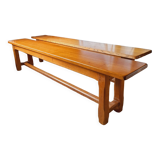 2 oak farm benches