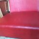 Pair of red skai leather cinema chairs