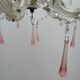 Pink stamps chandelier