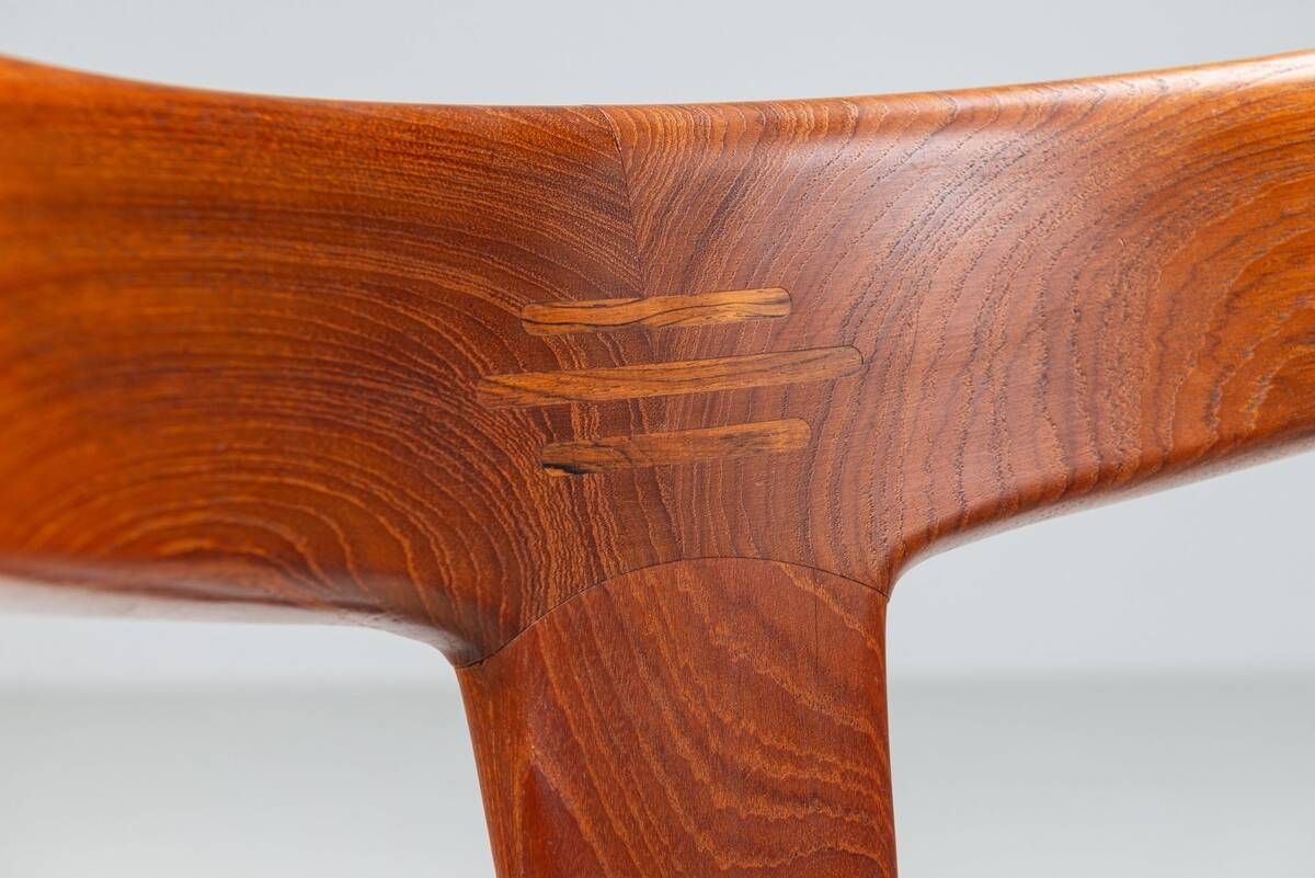 Erik Andersen & Palle Pedersen T-chair model 68 in teak Randers Denmark 1960