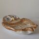 Vintage Vallauris ceramic owl trinket tray
