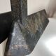 Paire de chenets modenistes en fonte 1950