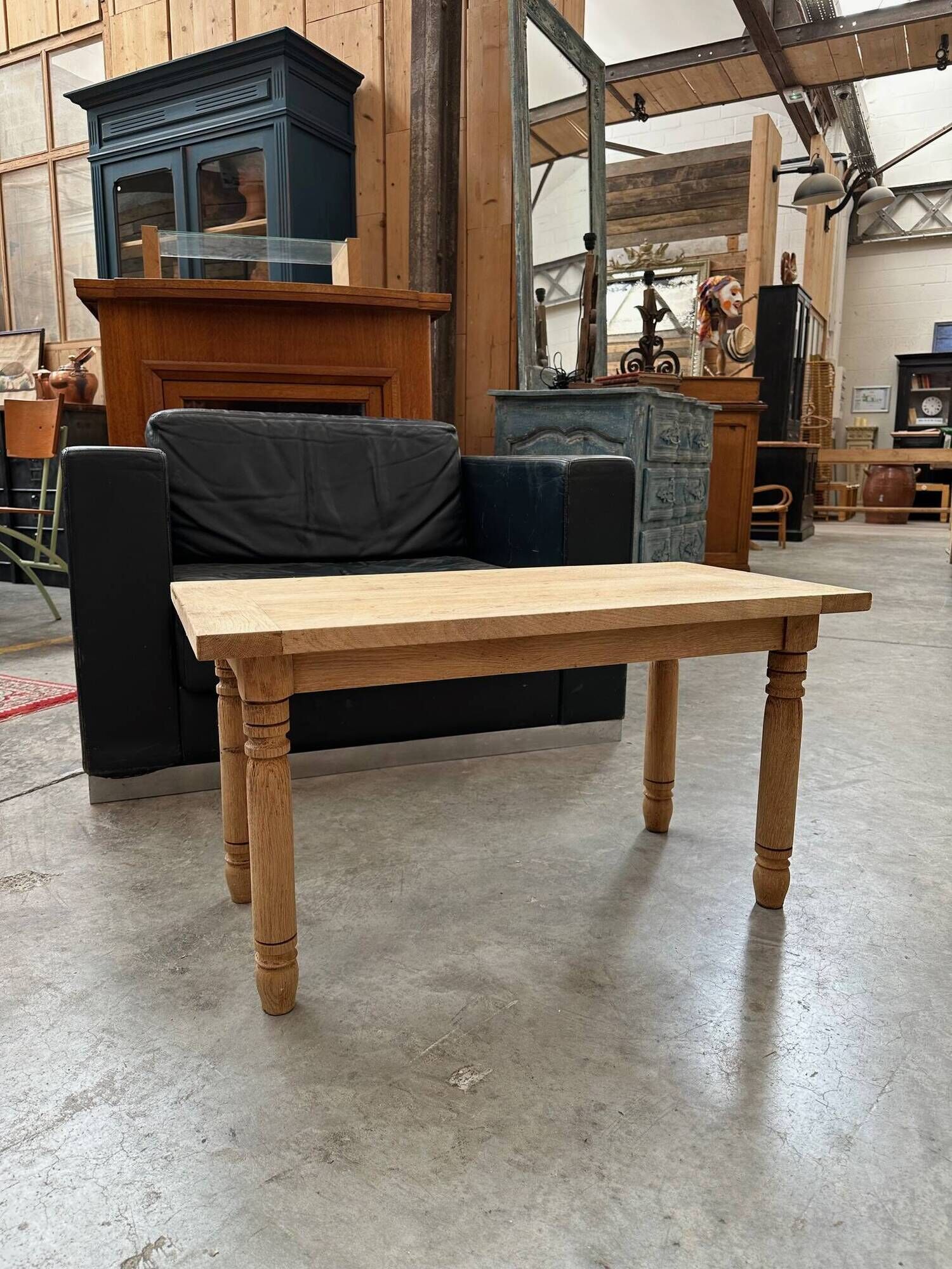 Solid oak side table