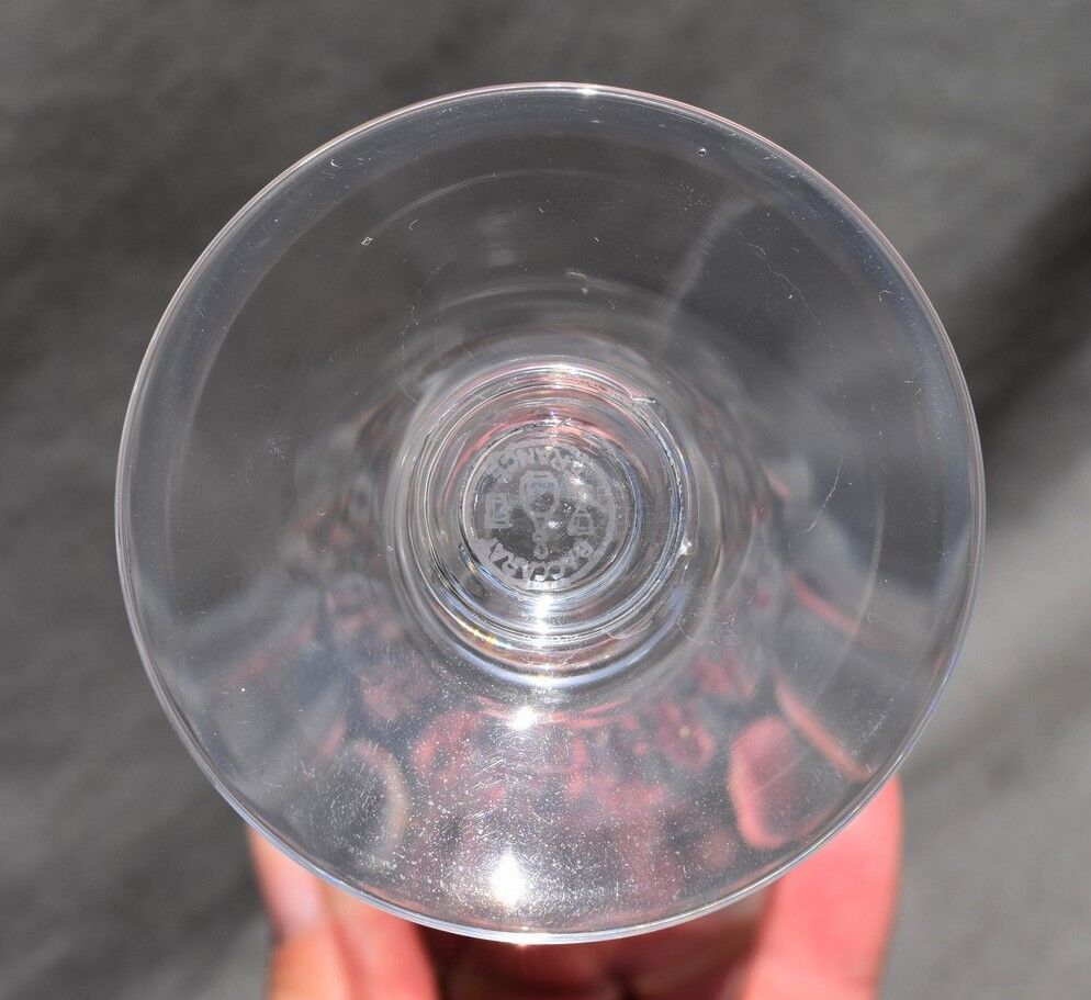 6 laccarat crystal champagne flutes model Cassino stamped