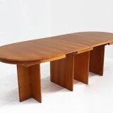 Table à manger ovale extensible vintage des années 1960