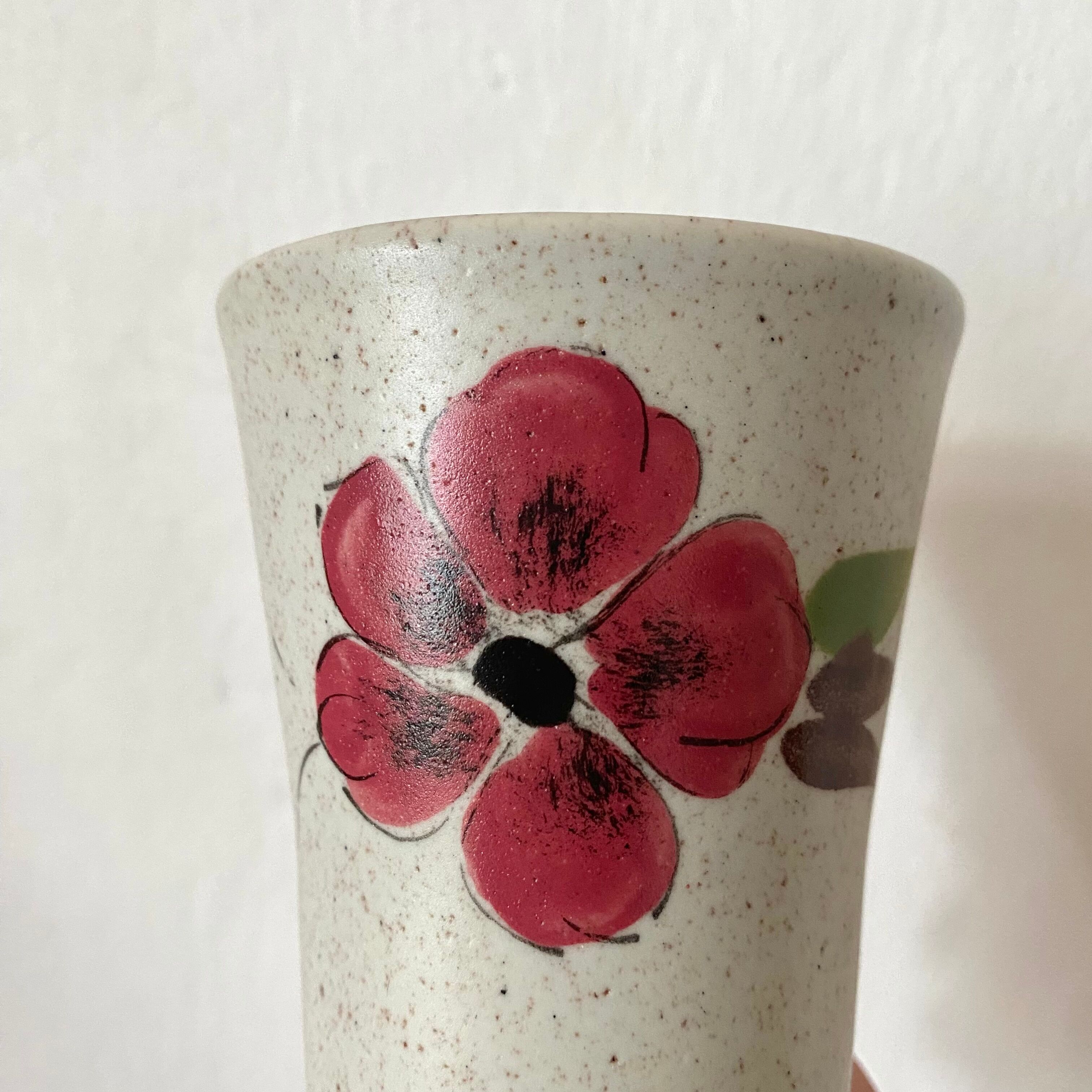 Glasses in vintage floral stoneware