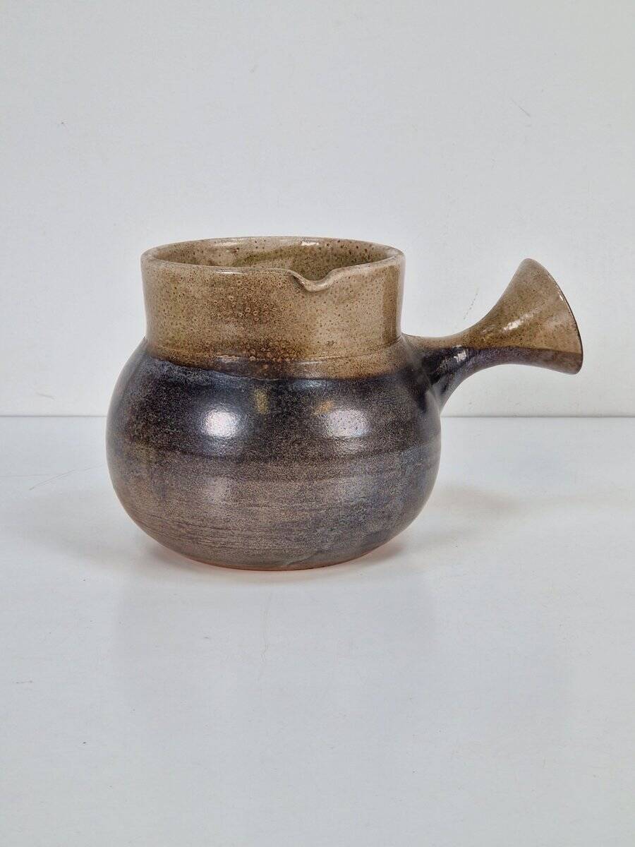 Vintage Glazed Sandstone Jug by Roland Zobel for Atelier Les Cycladen, ​​France, 1970s