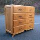 Commode vintage en chêne clair 1950