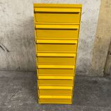 Yellow chest of drawers model 4601 by Simon Fussell for Kartell, 1970s