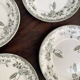 Set of 11 mismatched Terre de Fer plates