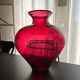 Vintage Ruby Red Glass Vase