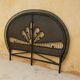 Vintage headboard in black rattan