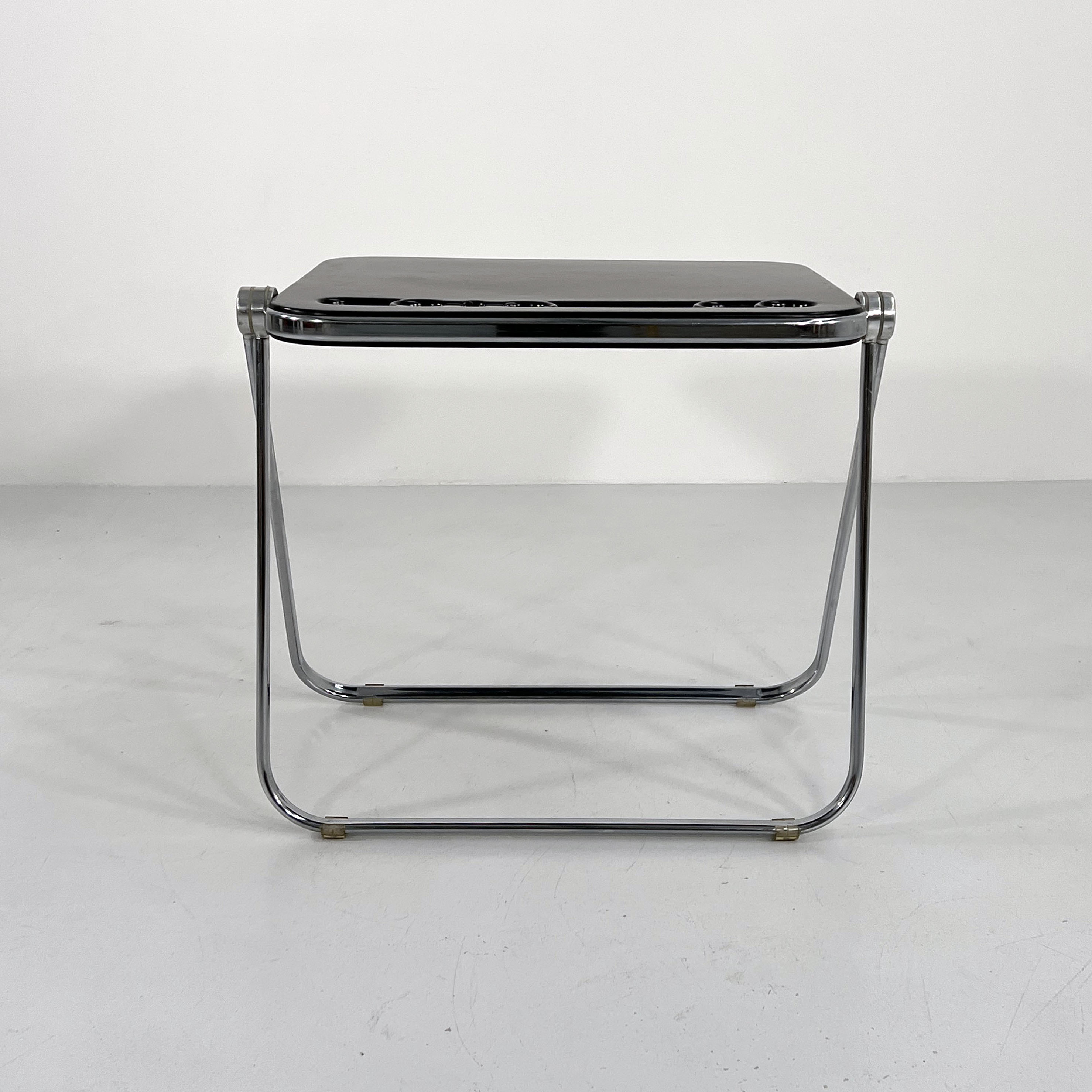 Black Plato foldable desk by Giancarlo Piretti for Anonima Castelli 1970