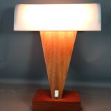 Table lamp in wood and plexiglass vintage 70/80s