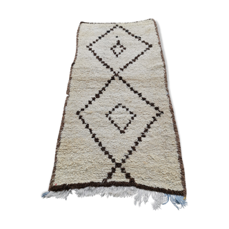 Beni ouarain handmade wool carpet 210x110 cm