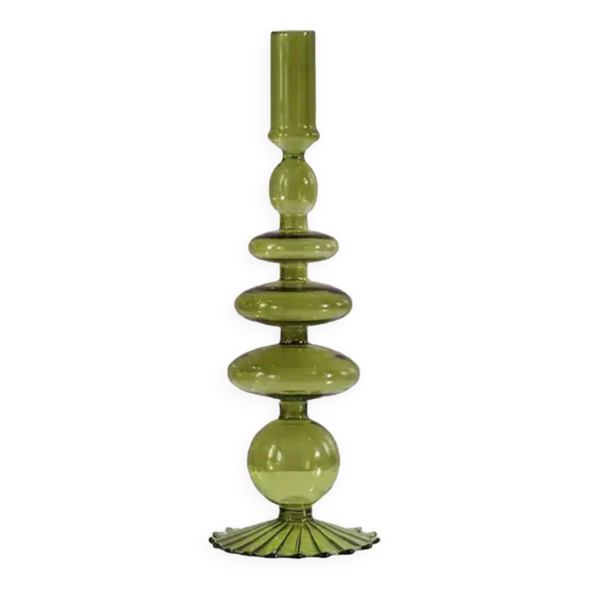 Decorative glass candle holder