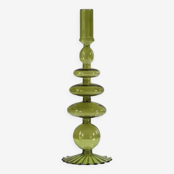 Decorative glass candle holder