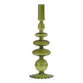 Decorative glass candle holder