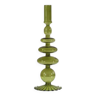 Decorative glass candle holder