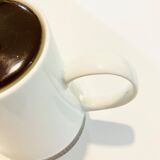 Brown and white porcelain theiere of the 70s _ retro-vintage -kitchen