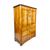 Biedermeier right secretary in cherry veneer, Circa 1820