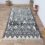 Handmade wool berber rug 245 x 145 cm